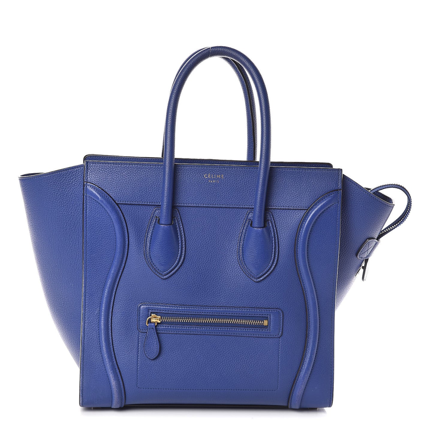 Drummed Calfskin Mini Luggage Indigo
