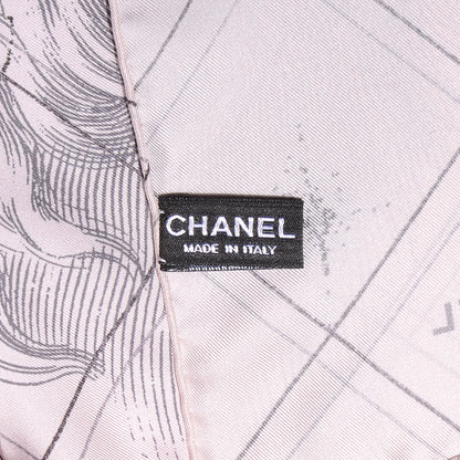 Chanel Silk Lion CC Scarf Light Pink 9 of 9