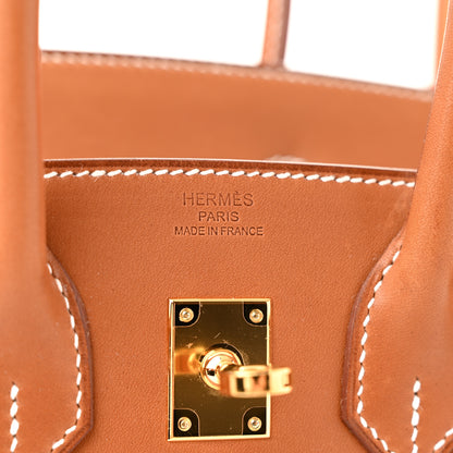 Hermes Natural Barenia Faubourg Birkin 25 Fauve 6 of 13