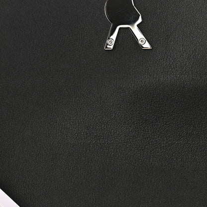 Saint Laurent Glazed Calfskin Monogram Medium Solferino Satchel Black 10 of 10