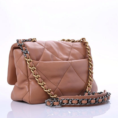 Chanel Lambskin Quilted Medium Chanel 19 Flap Brown 3 of 10