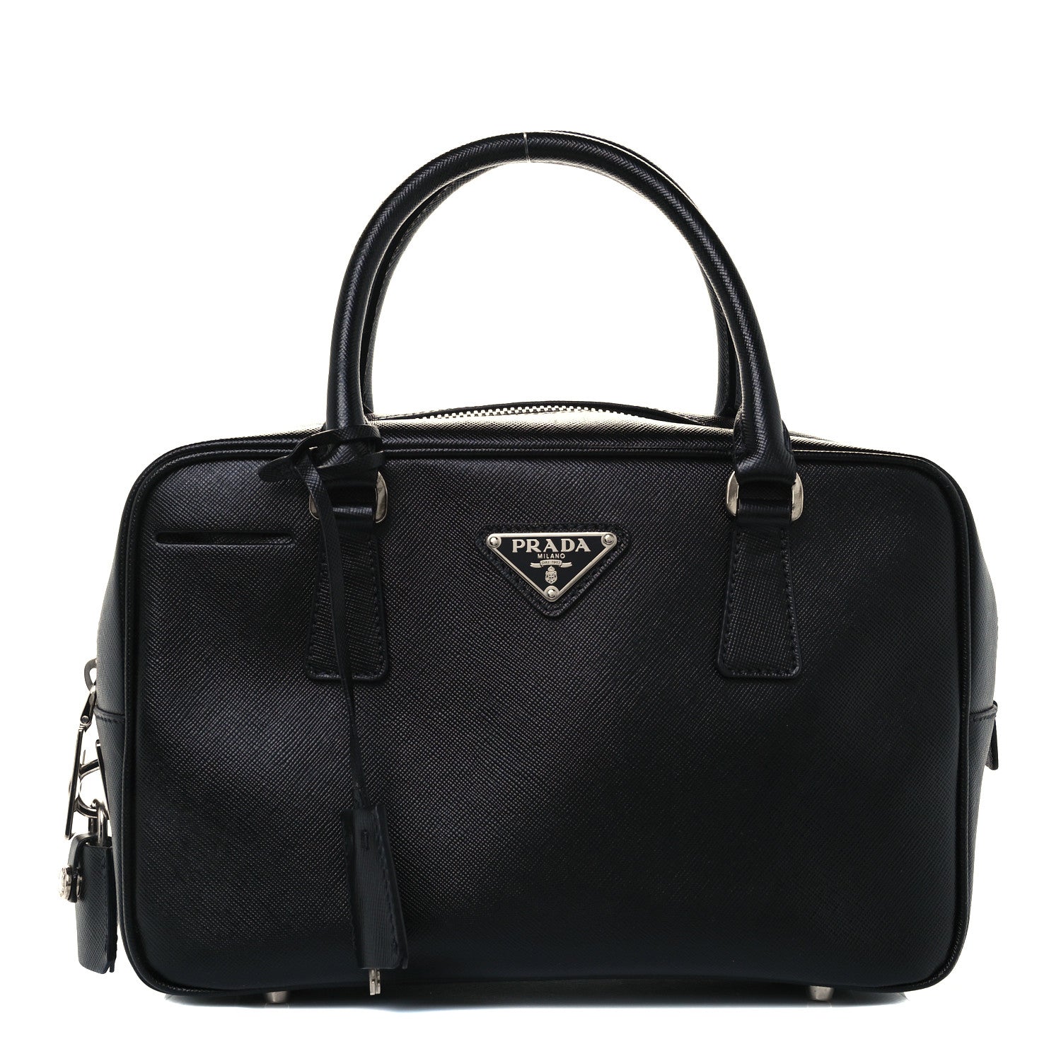 Prada Saffiano Lux Petite Bowler Black 1 of 11