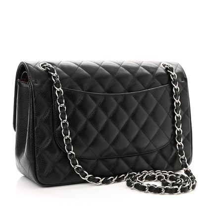 Chanel Caviar Quilted Jumbo Double Flap Black 3 of 11