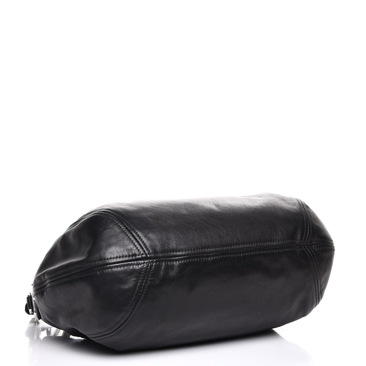 Prada Soft Calf Pleated Hobo Nero Black 4 of 8