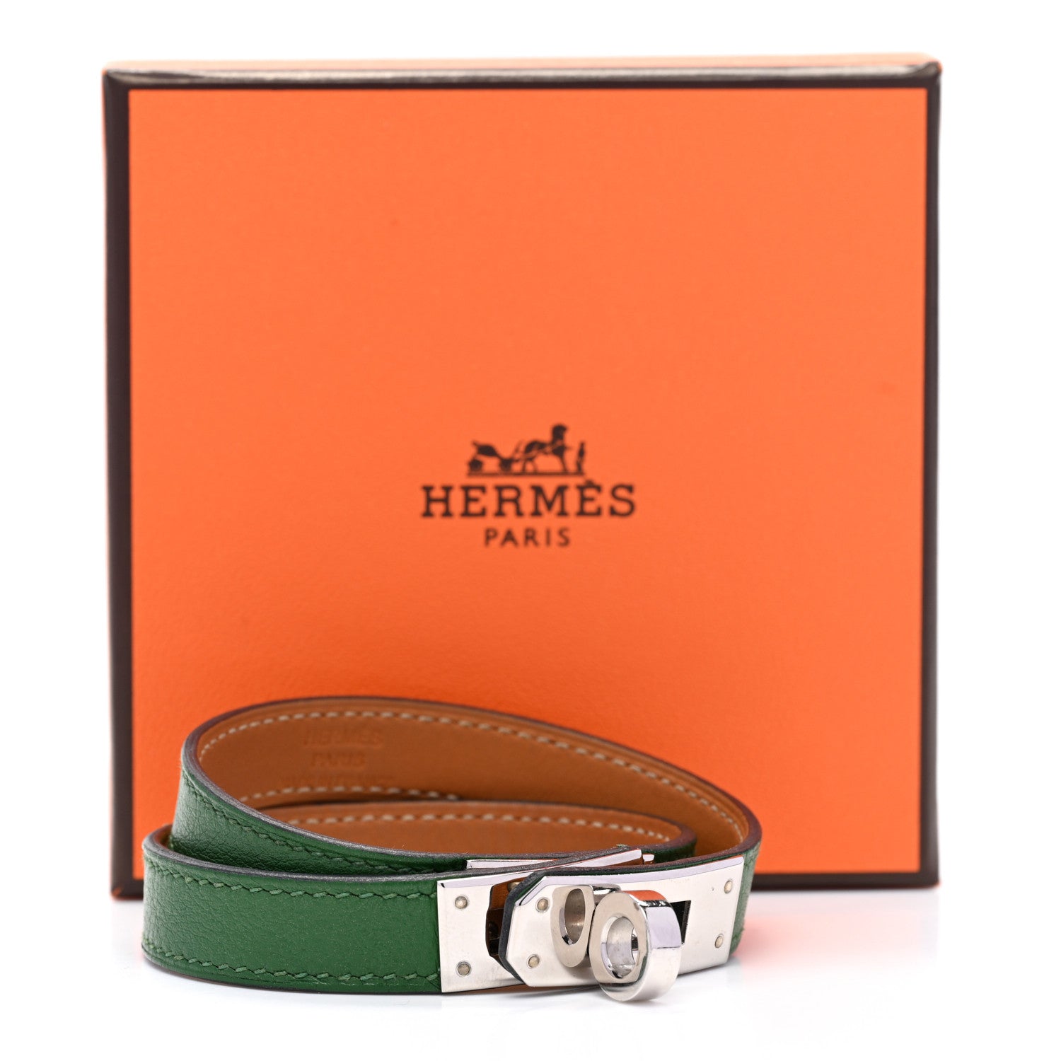 Hermes Swift Kelly Double Tour Bracelet M Malachite 6 of 6