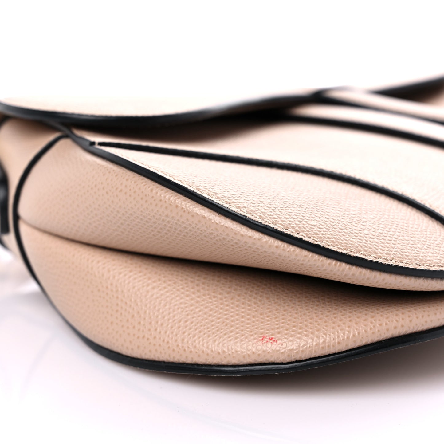 Grained Calfskin Saddle Bag Taupe
