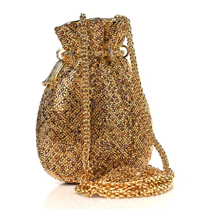 Judith Leiber Crystal Money Bags Minaudiere Clutch Gold 4 of 10