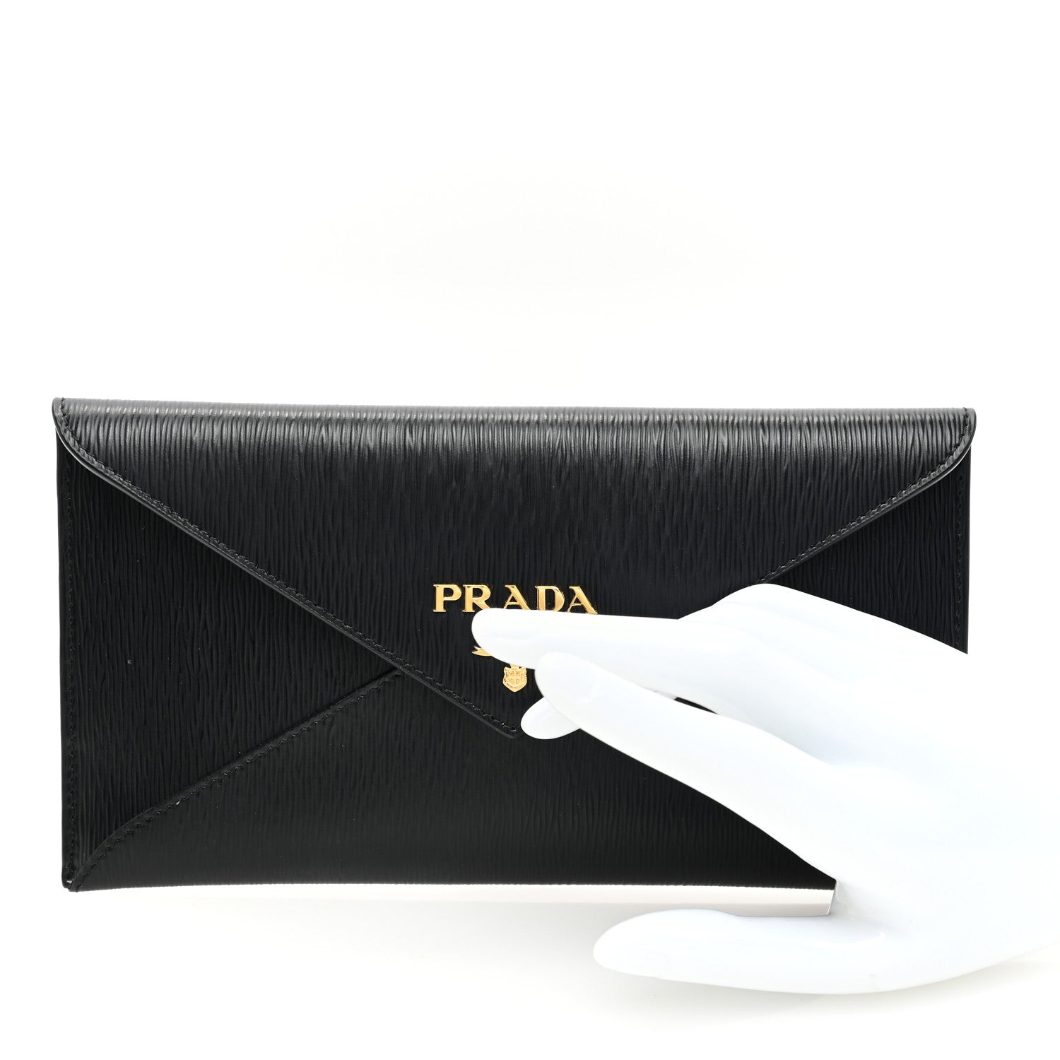 Prada Vitello Move Envelope Wallet Black 2 of 7