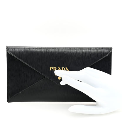 Prada Vitello Move Envelope Wallet Black 2 of 7