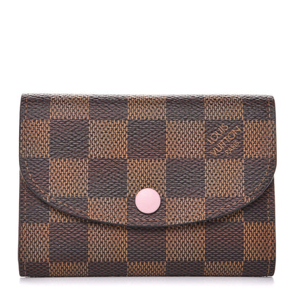 Louis Vuitton Damier Ebene Rosalie Coin Purse Rose Ballerine 1 of 8