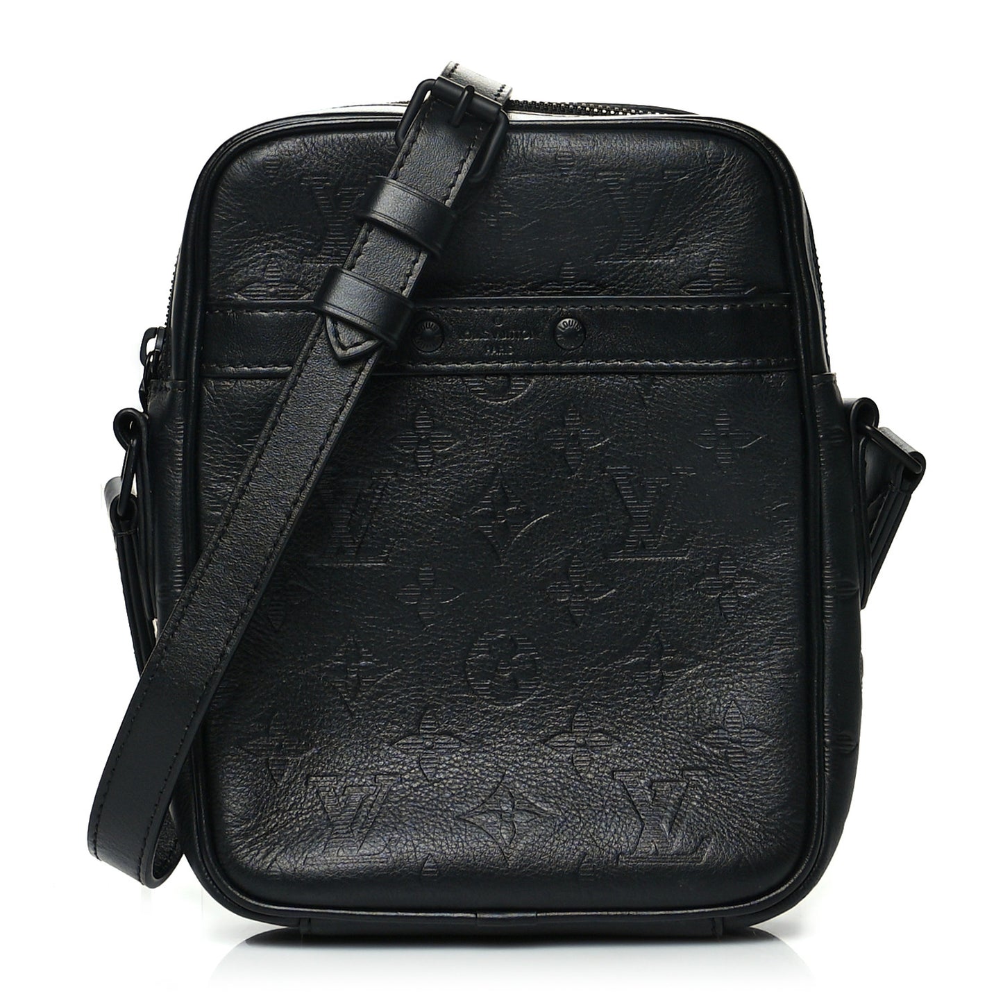 Calfskin Monogram Shadow Danube PM Black