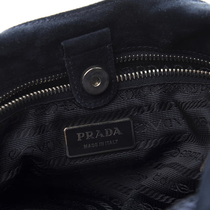 Prada Suede Scamosciato Hobo Blue 6 of 10