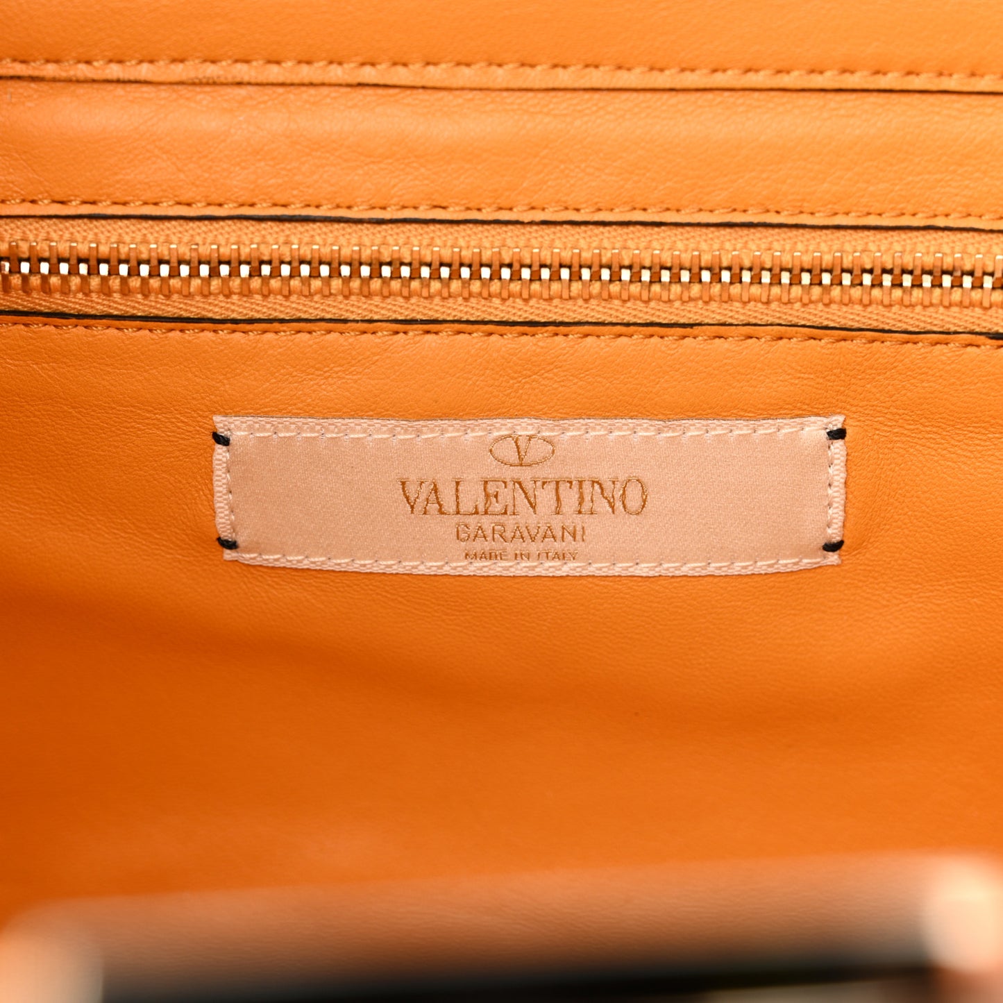 Vitello Native Couture 1975 Small Rockstud Tote Mandarin Sorbet