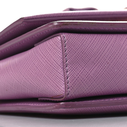 Salvatore Ferragamo Printed Calfskin Ginny Crossbody Bag Purple 8 of 9