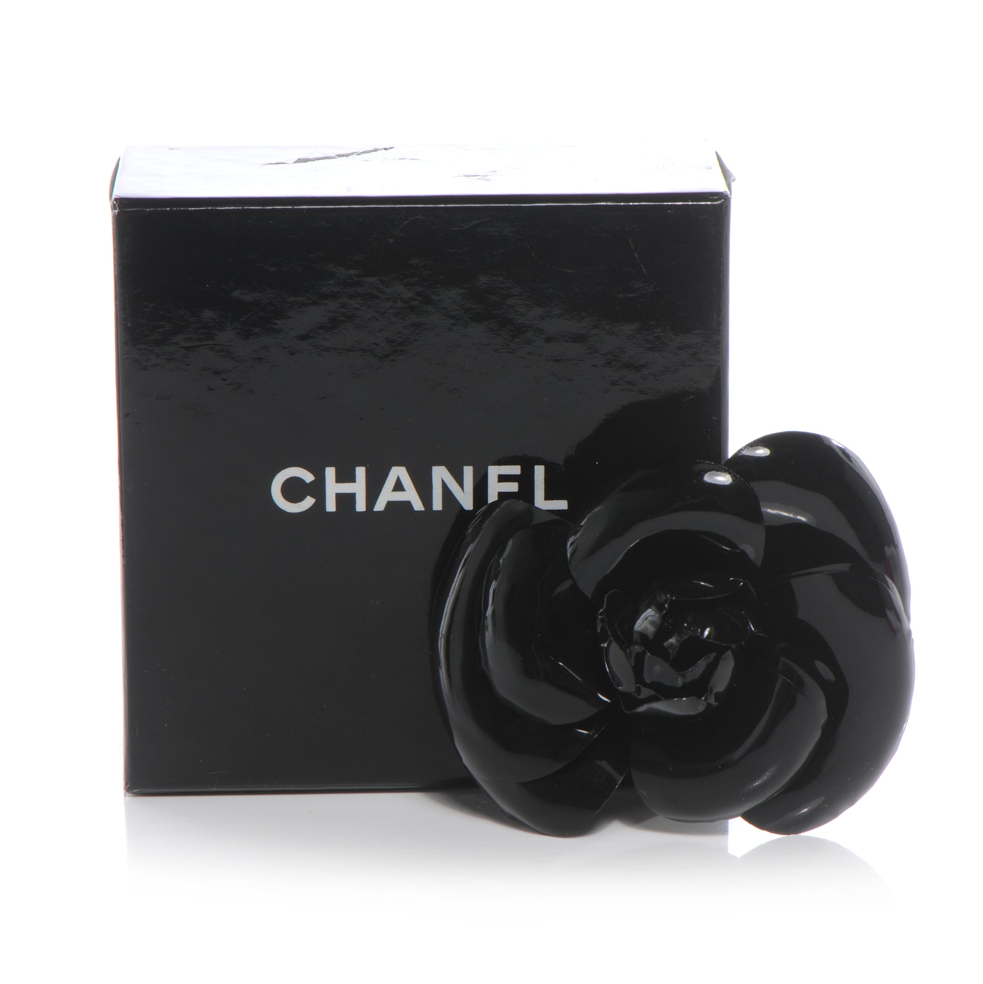 Chanel Camellia Flower Brooch Black 5 of 5
