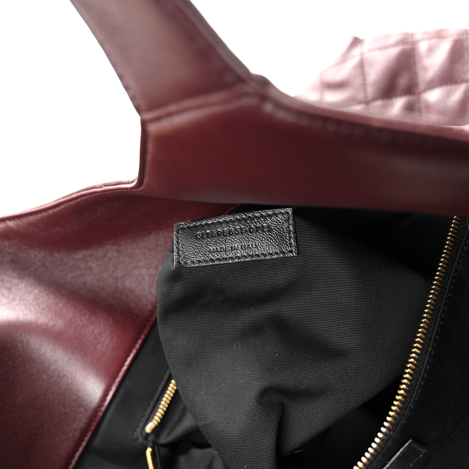 Saint Laurent Lambskin Quilted Maxi Icare Shopping Tote  Rouge Cabernet 8 of 11