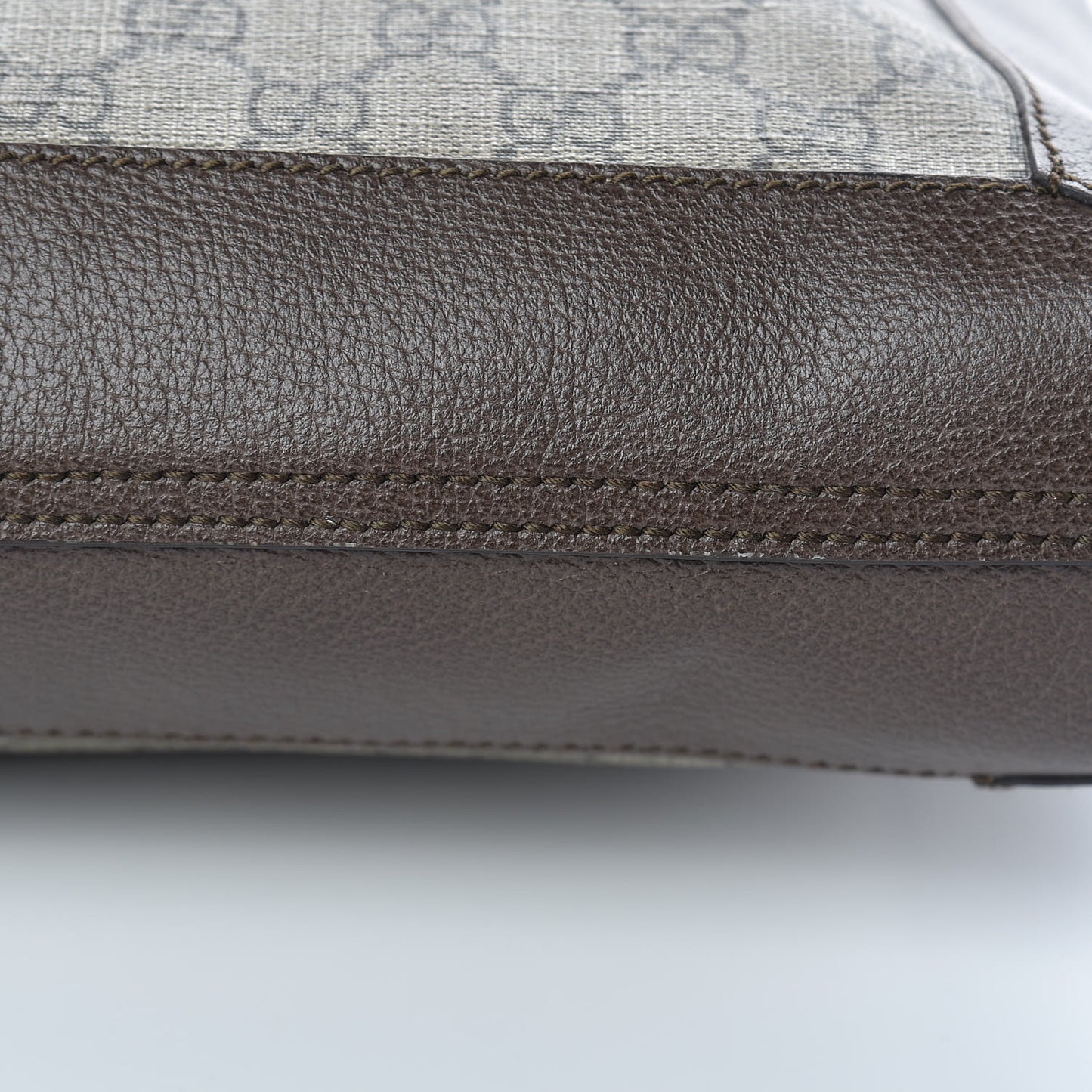 GG Supreme Monogram Web Large Ophidia Vertical Shopping Tote Brown
