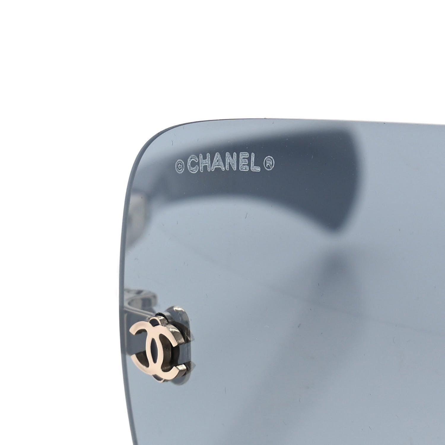 Chanel Frameless Shield Sunglasses Black 7 of 8