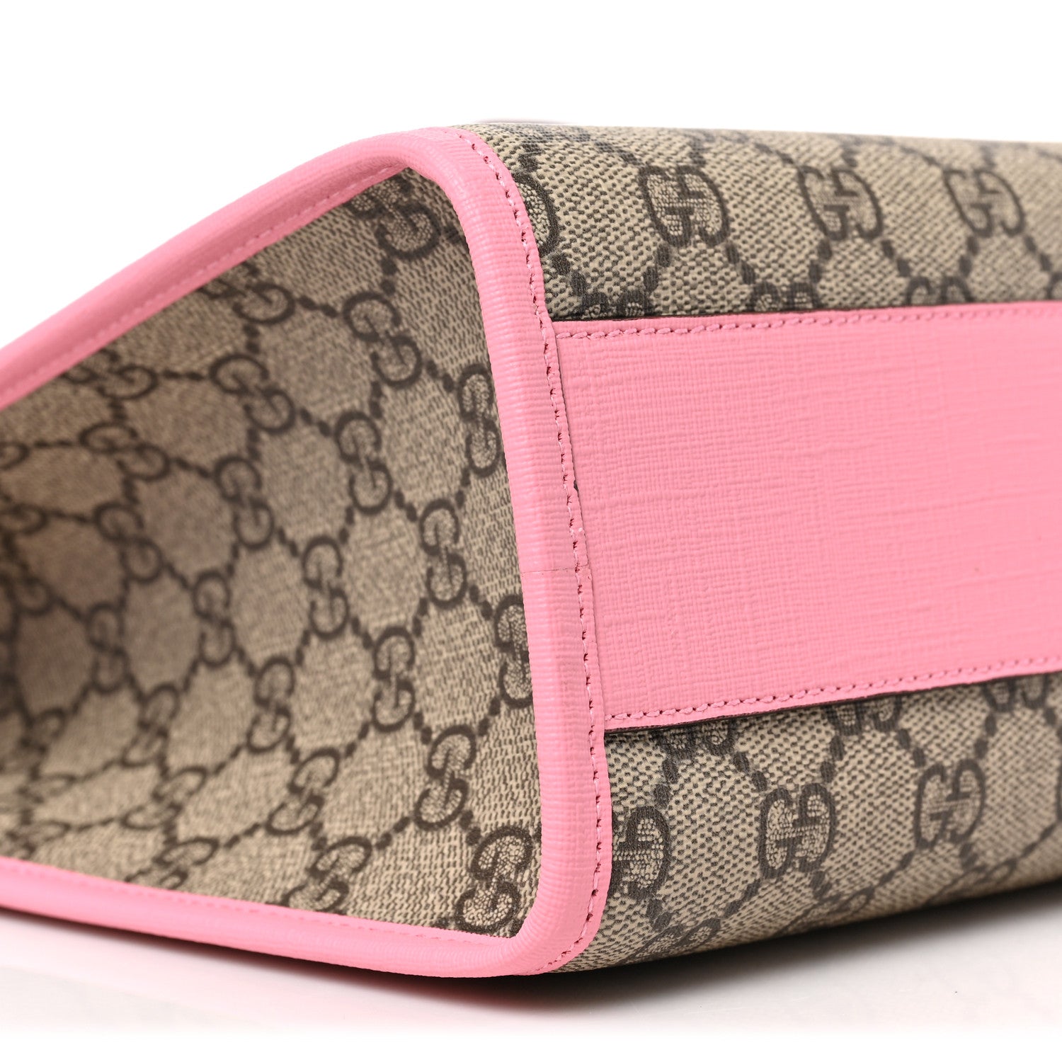 Gucci GG Supreme Monogram 3-D Strawberry Childrens Tote Beige Ebony Lotus Pink Fuxia Emerald 8 of 9