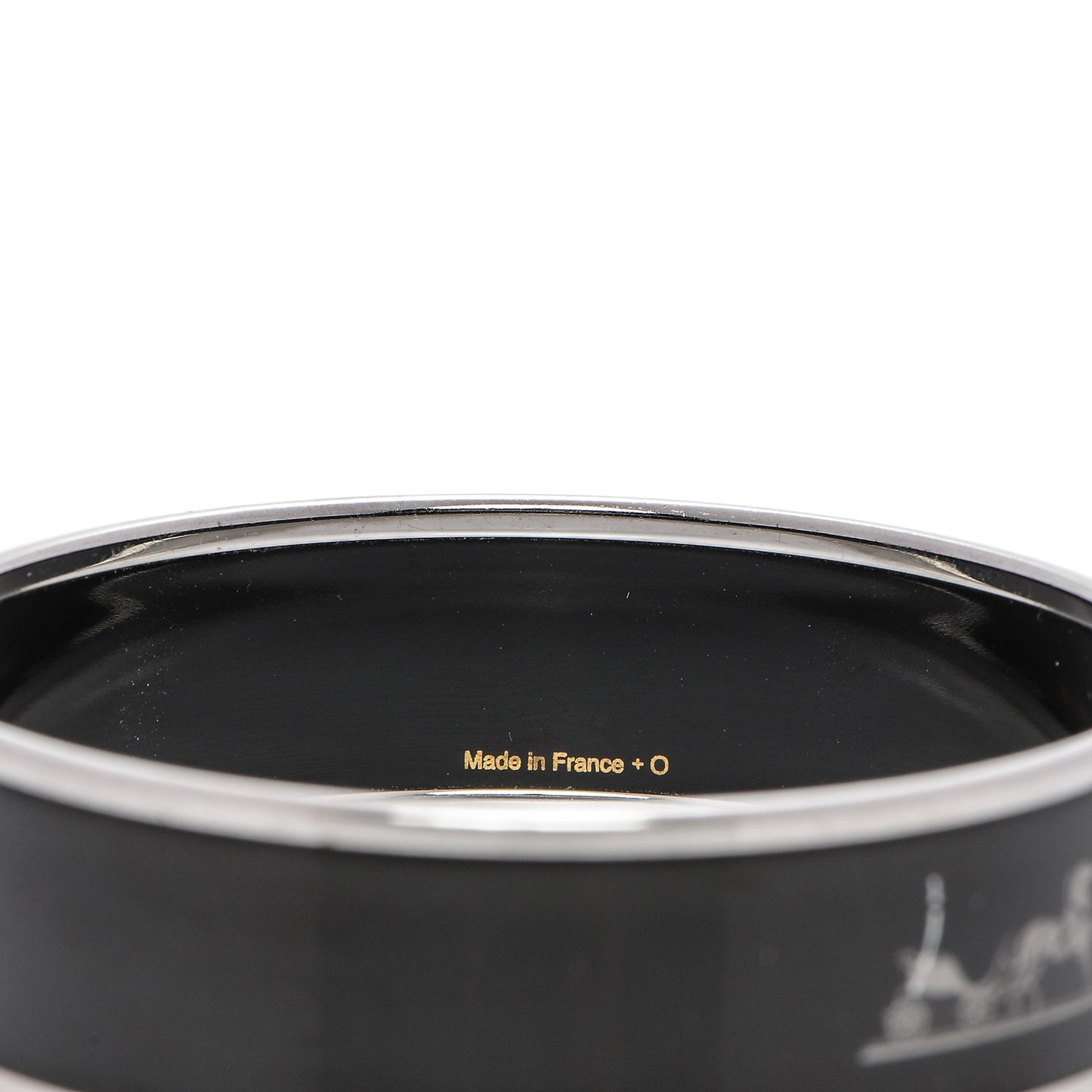 Enamel Printed Wide Caleche Bracelet 62 Black