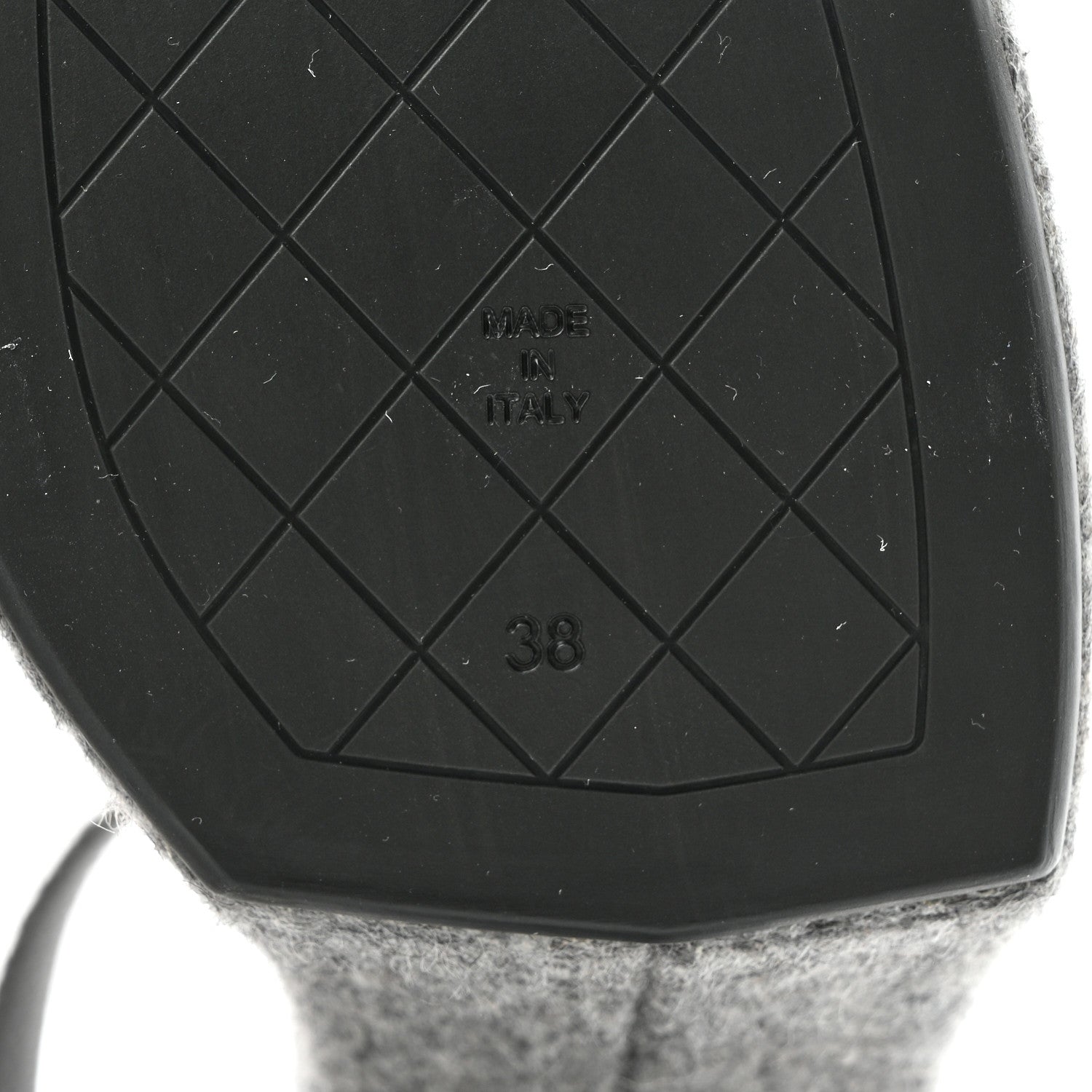 Chanel Wool CC Platform Sandals 38 Grey 6 of 9
