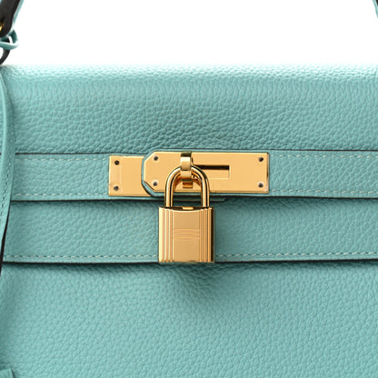 Hermes Togo Kelly Retourne 32 Bleu Atoll 10 of 17