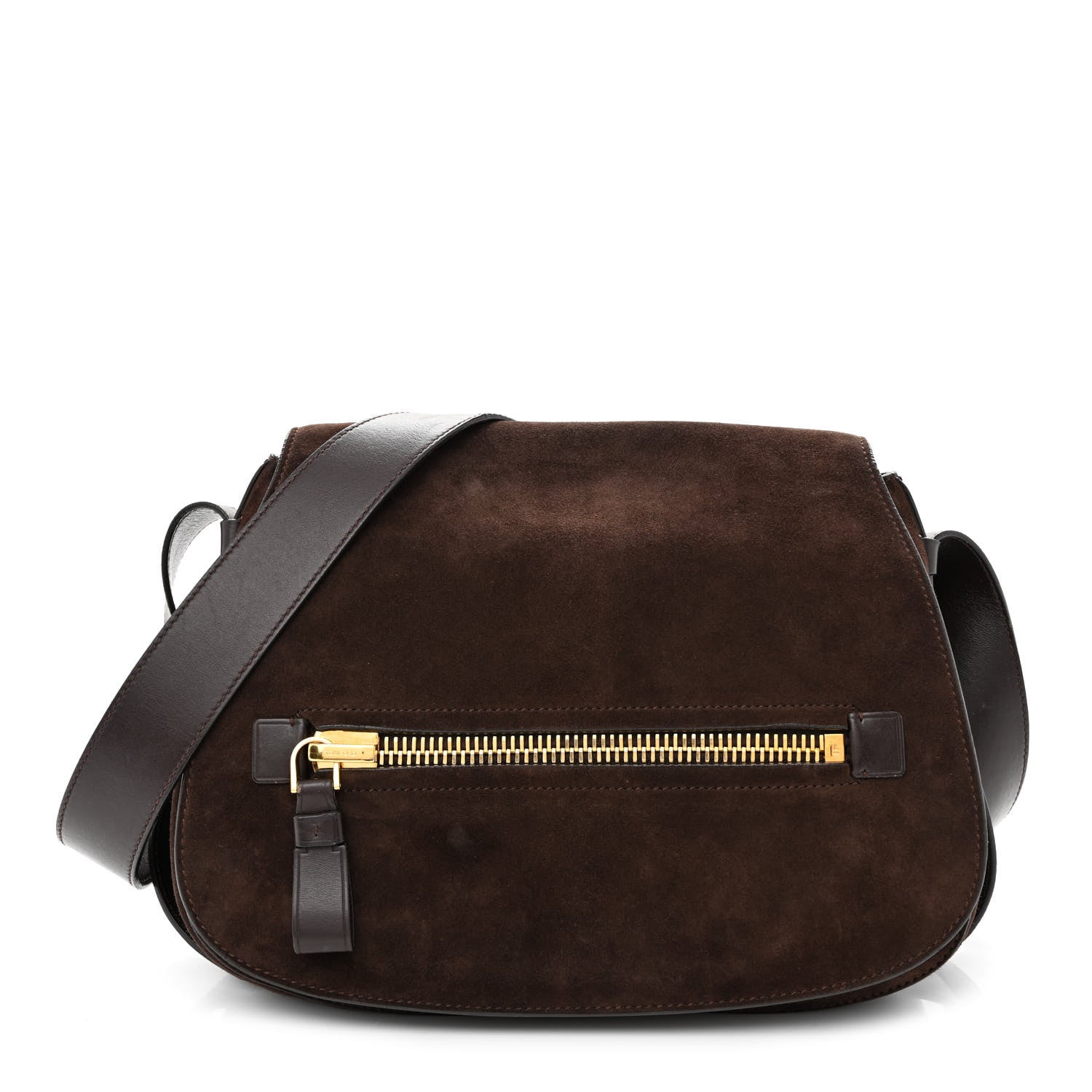 Tom Ford Suede Jennifer Saddle Bag Brown 1 of 11