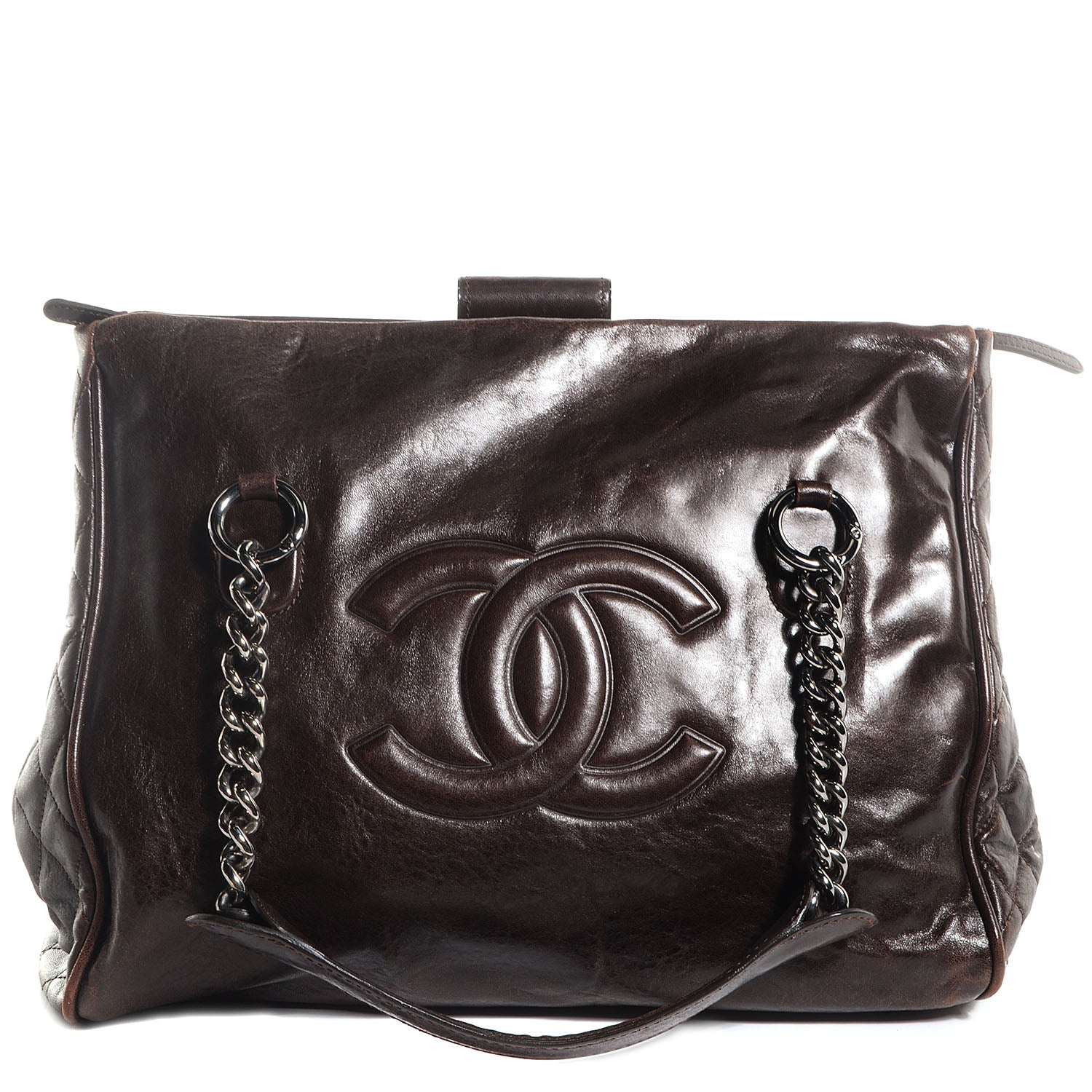 Chanel Calfskin Medium Perfect Day Tote Dark Brown 1 of 10