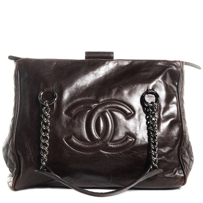 Chanel Calfskin Medium Perfect Day Tote Dark Brown 1 of 10