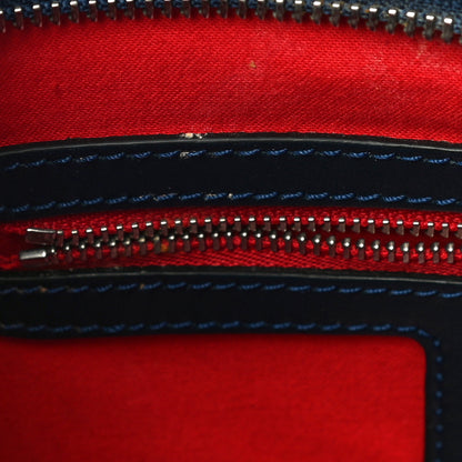 Christian Louboutin Suede Grained Calfskin Studded Small Eloise Tote Navy Blue 11 of 11