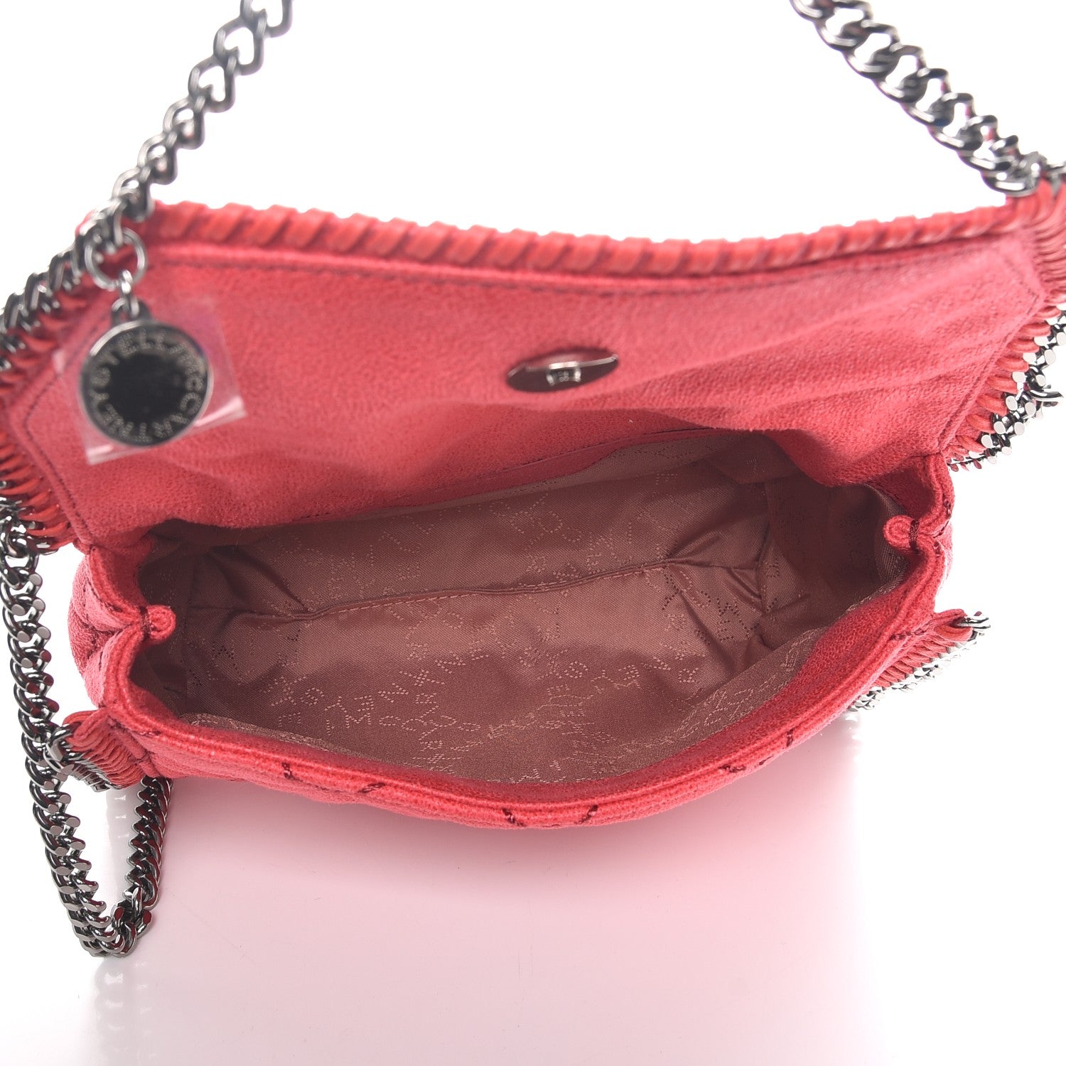 Stella McCartney Shaggy Deer Quilted Mini Falabella Coral 5 of 7