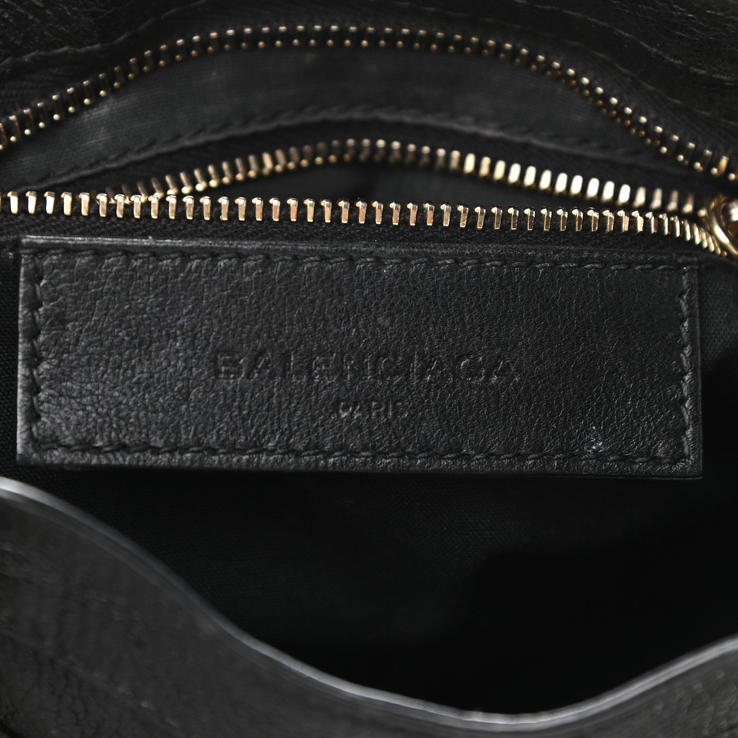 Balenciaga Chevre Gold Metallic Edge Hardware Mini City Black 8 of 10