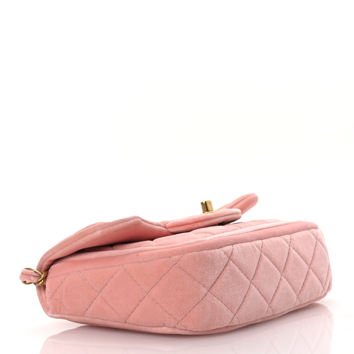 Chanel Velour Quilted Mini Double Frame Flap Rose 4 of 17