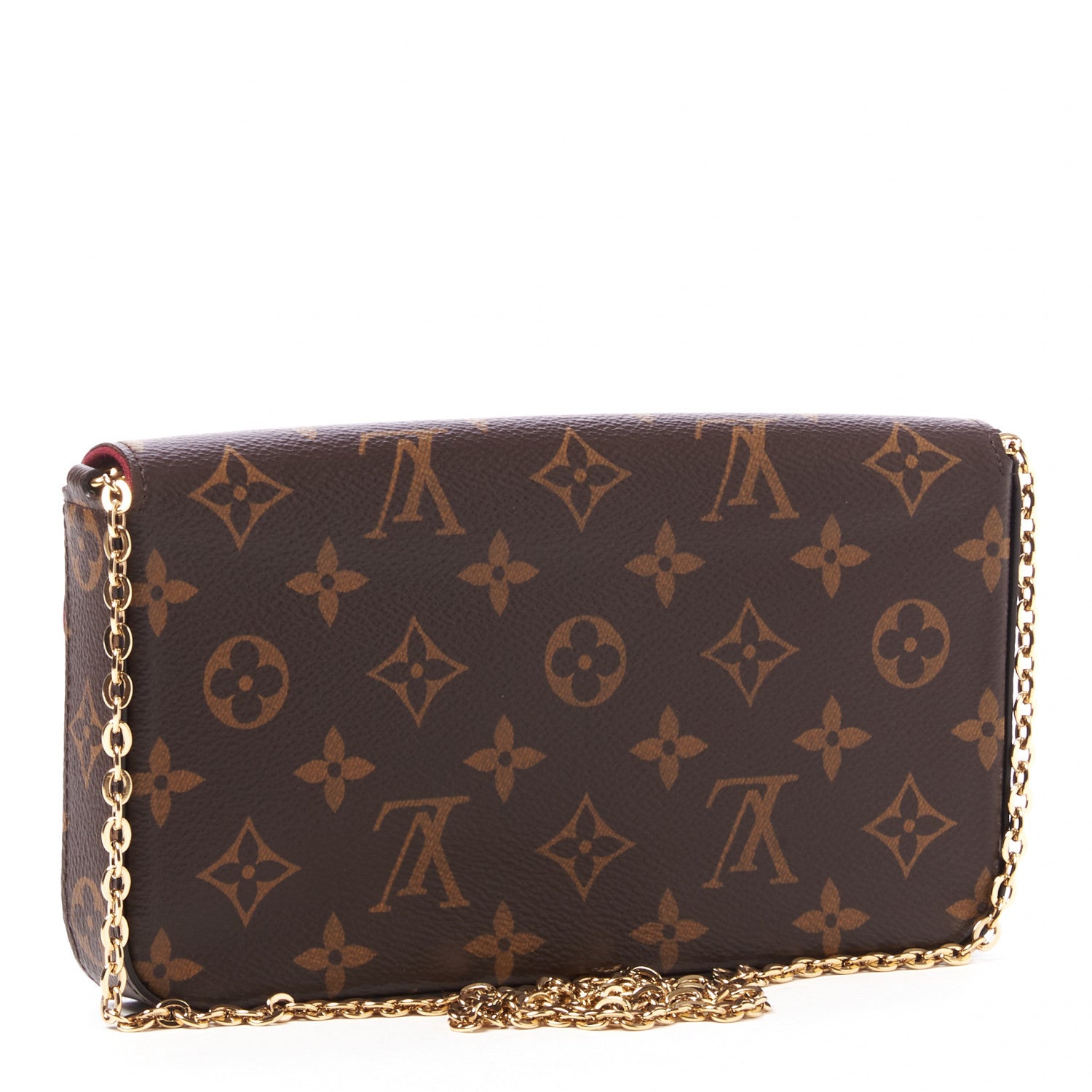 Louis Vuitton Monogram Pochette Felicie Chain Wallet Fuchsia 4 of 9