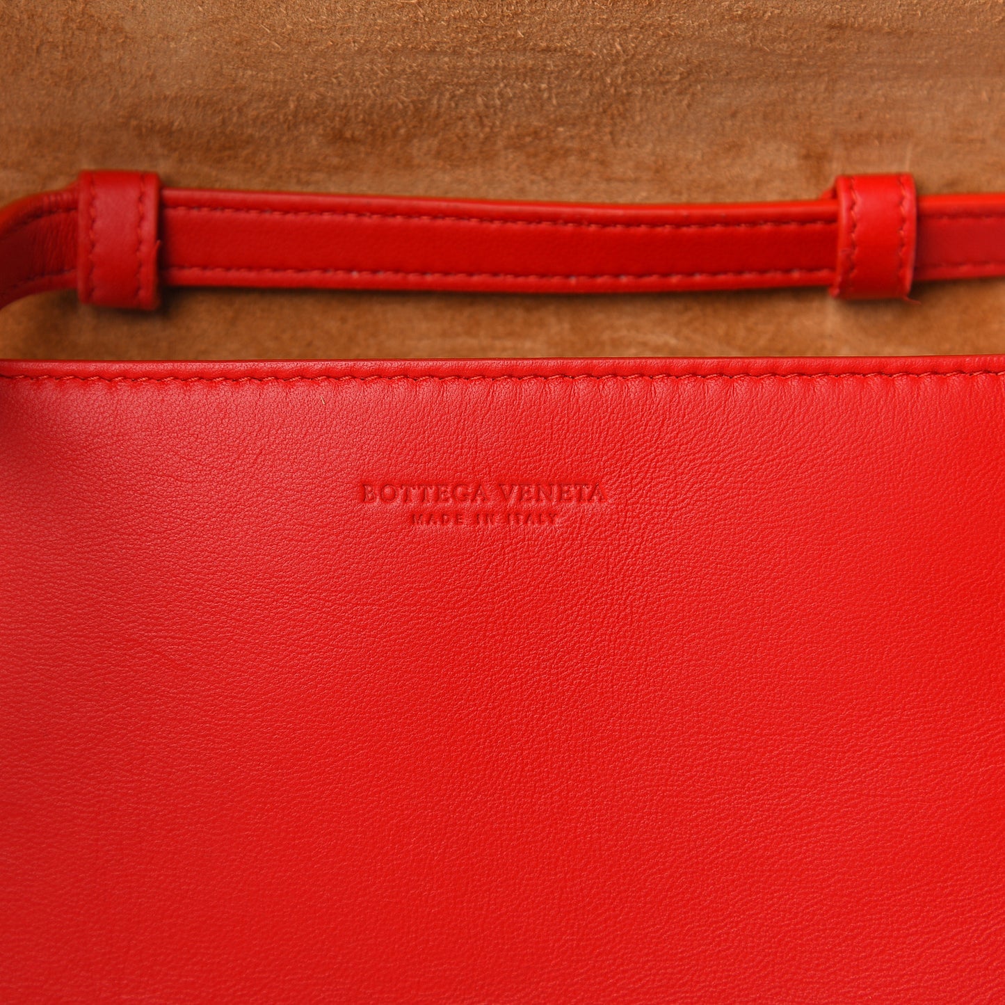 Lambskin Maxi Intrecciato Mini Cassette Crossbody Bag Bright Red