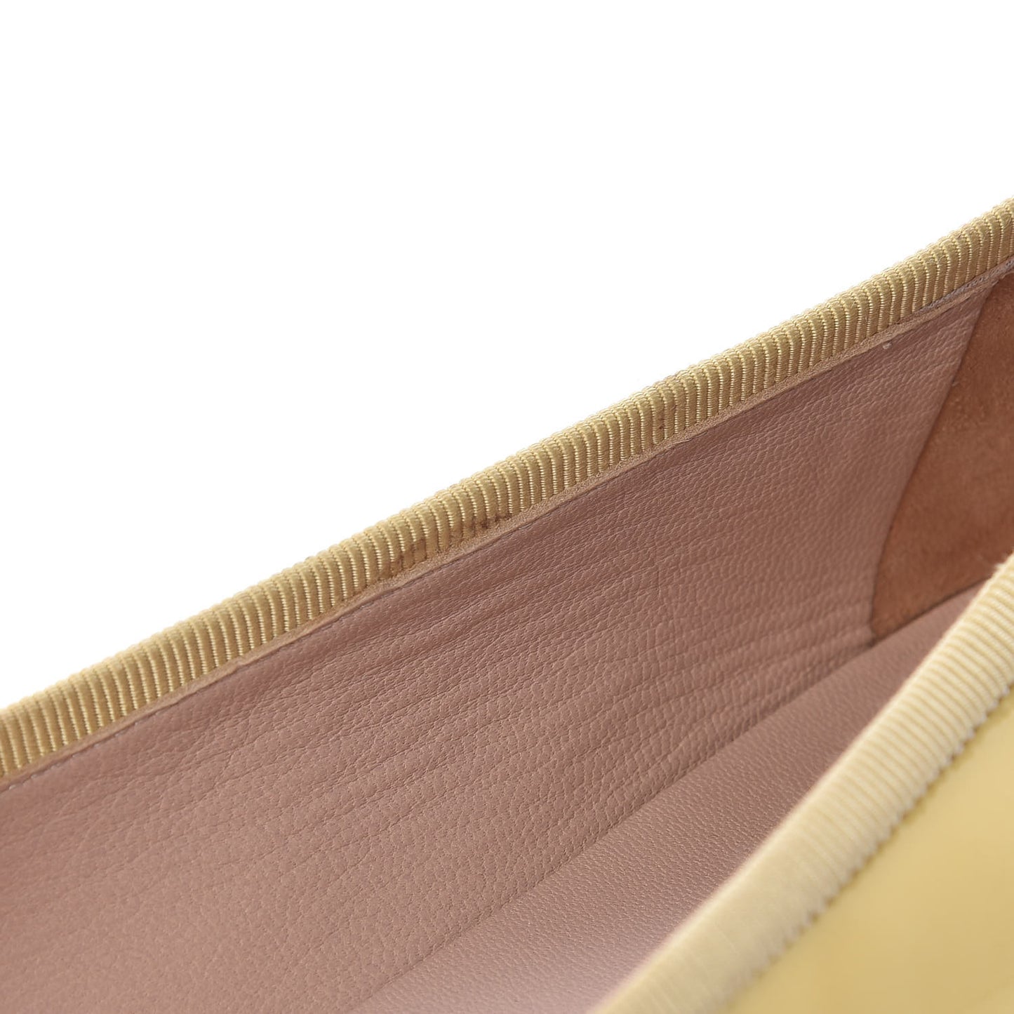 Calfskin Patent CC Cap Toe Ballerina Flats 39 Yellow