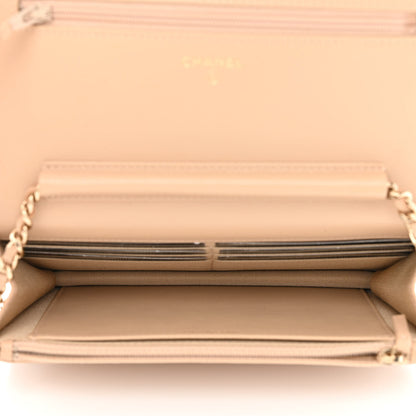Chanel Caviar Quilted Wallet On Chain WOC Beige 5 of 12