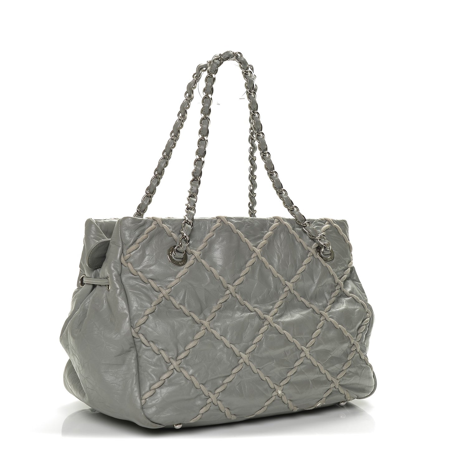 Calfskin Ultra Stitch Tote Grey
