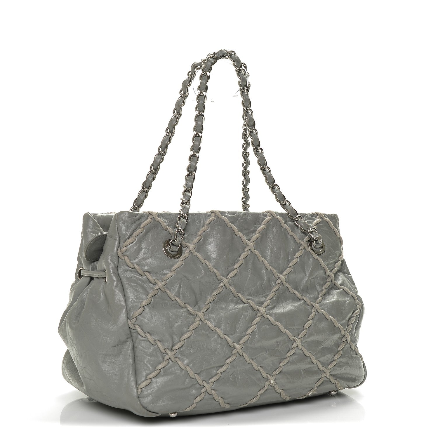Chanel Calfskin Ultra Stitch Tote Grey 3 of 8