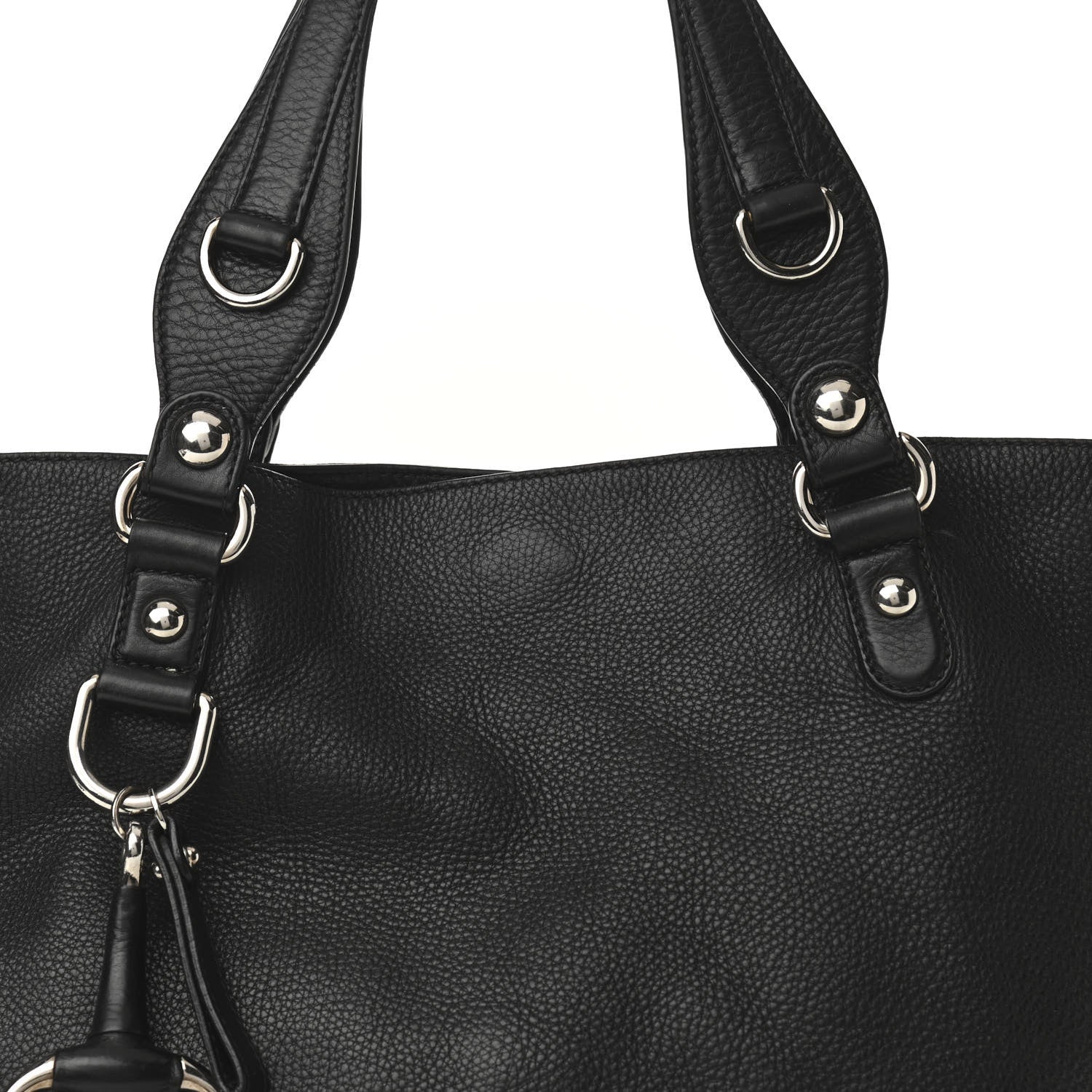 Gucci Calfskin Medium Icon Bit Tote Black 8 of 14