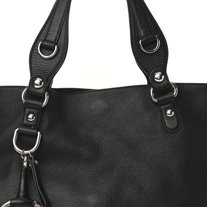 Gucci Calfskin Medium Icon Bit Tote Black 8 of 14