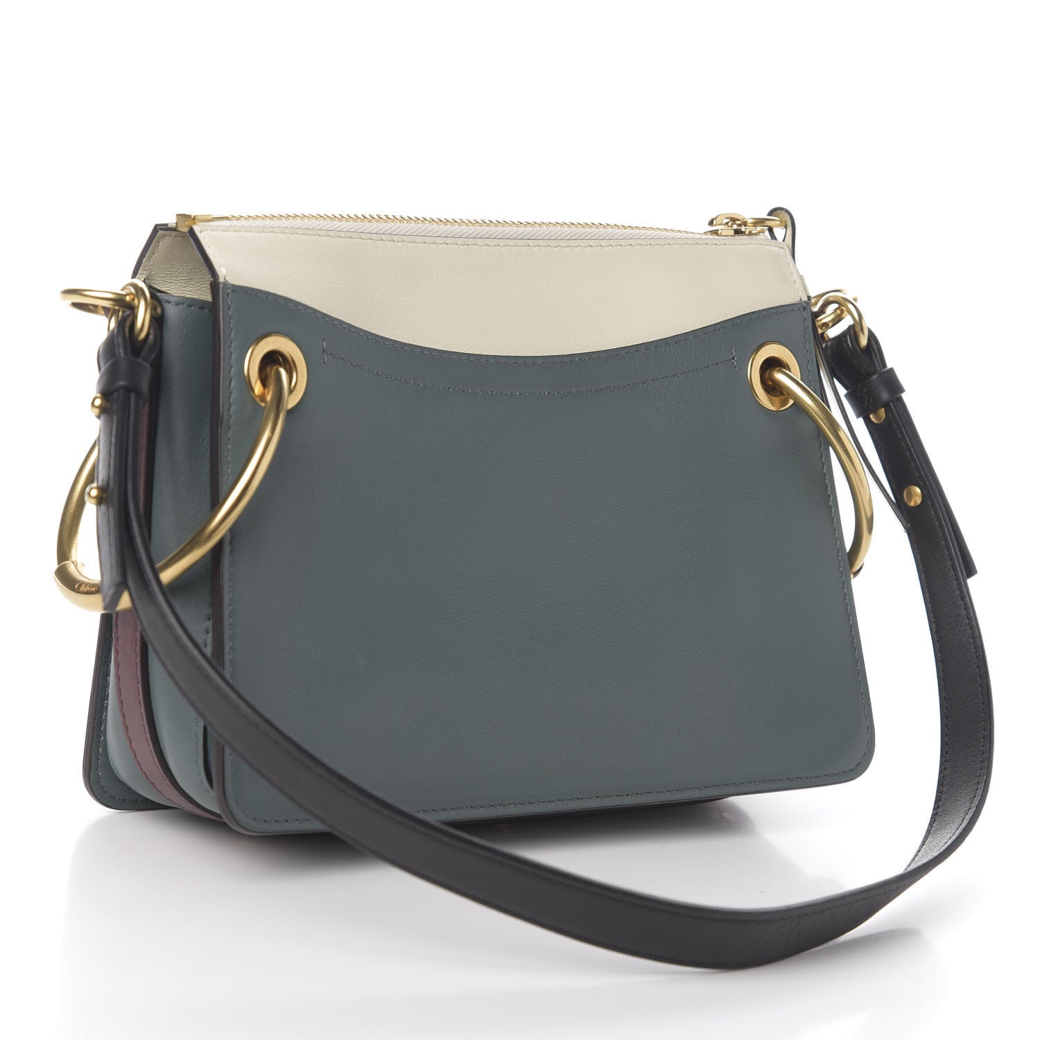 Chloe Calfskin Small Roy Tri-Color Bag Blue 2 of 8