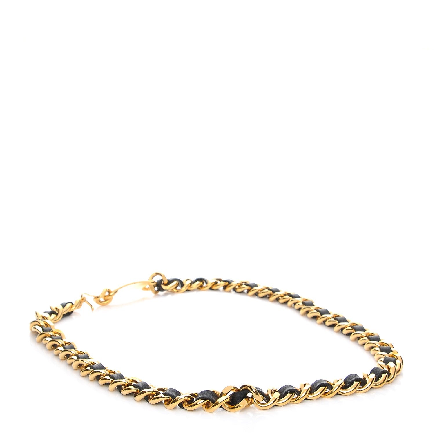 Chanel Lambskin Chain 31 Rue Cambon Medallion Belt Gold Black 3 of 7
