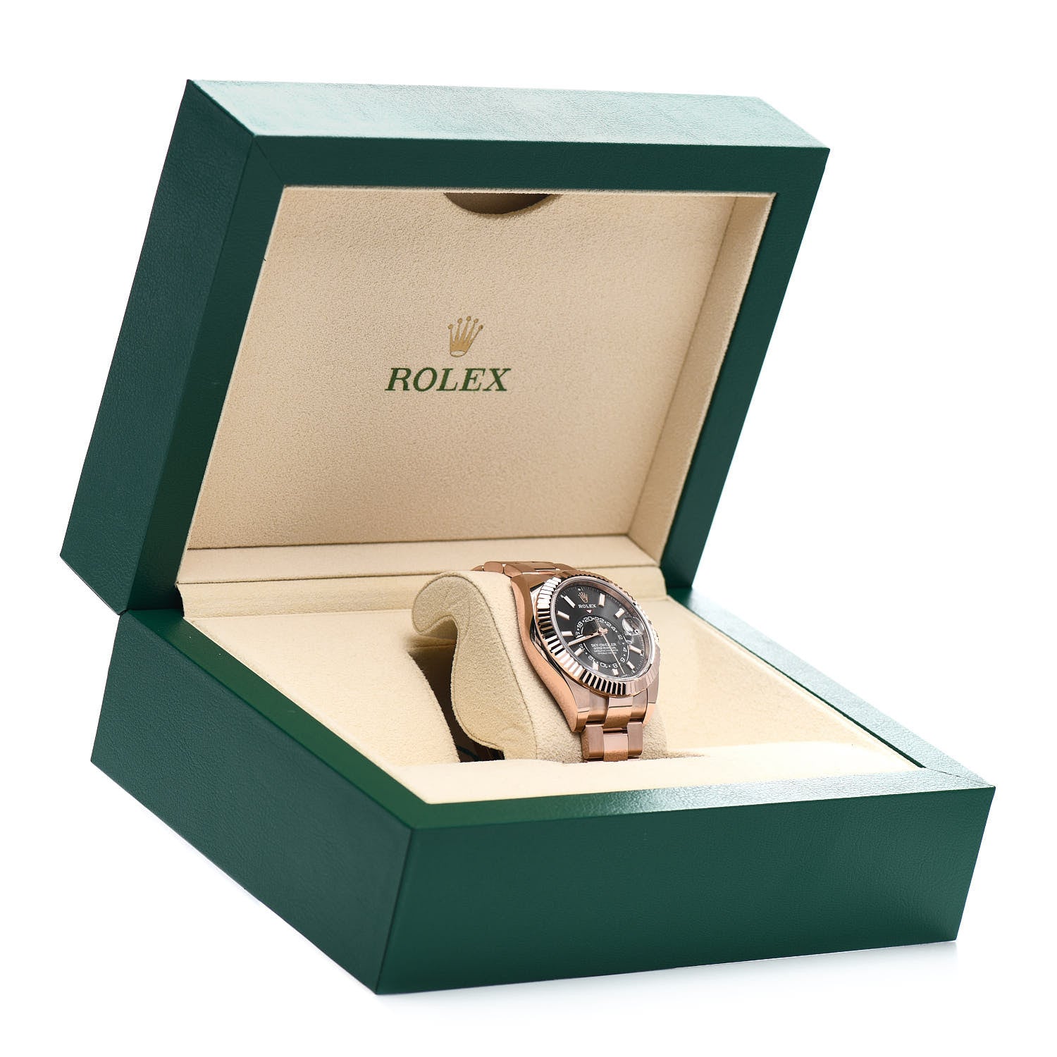 Rolex 18K Everose Gold 42mm Oyster Perpetual Sky-Dweller Watch Slate 326935 5 of 5