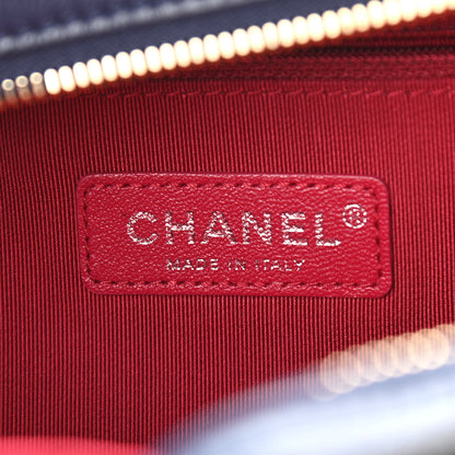 Chanel Aged Calfskin Quilted Medium Gabrielle Hobo Navy Black 6 of 11