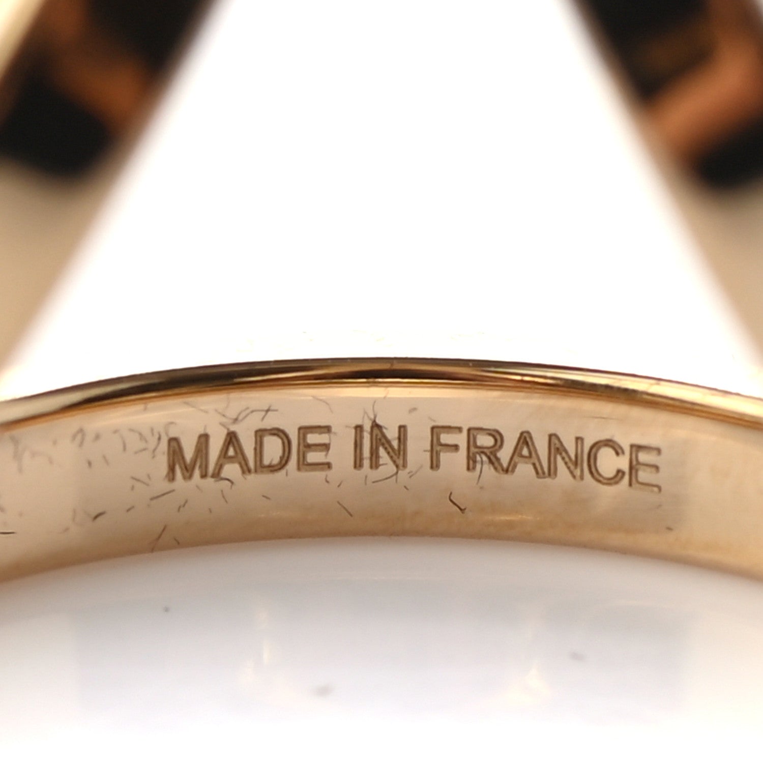 Hermes Permabrass Gold Plated Trio Scarf Ring 4 of 4