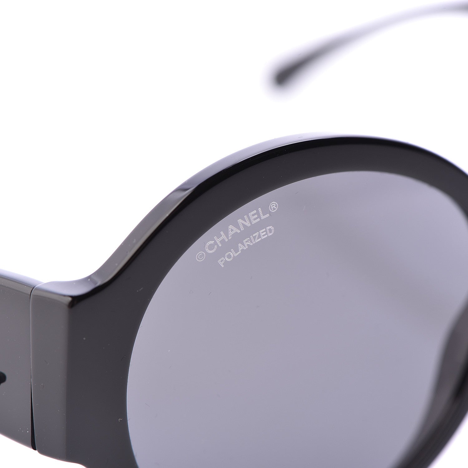 Chanel Acetate Polarized Round Sunglasses 5410 Black 7 of 8