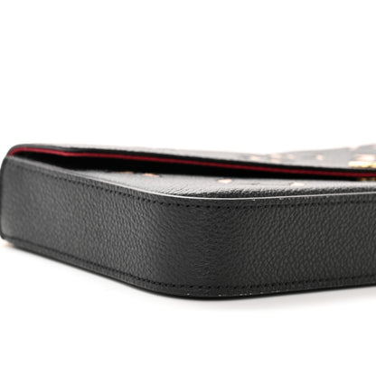 Louis Vuitton Empreinte Monogram Giant Felicie Pochette Black Beige 9 of 11