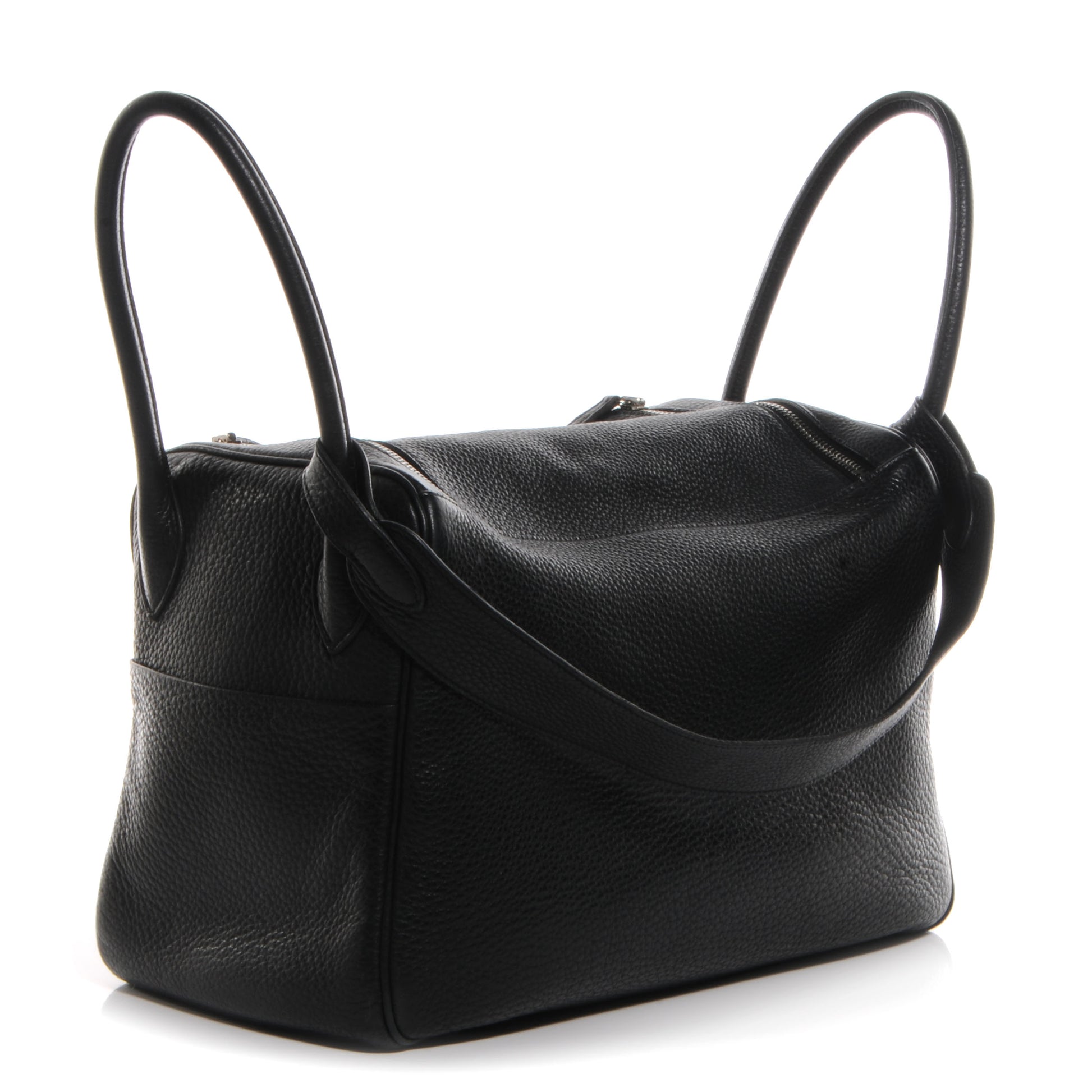 Hermes Taurillon Clemence Lindy 34 Black 3 of 9