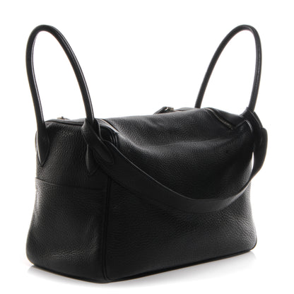 Hermes Taurillon Clemence Lindy 34 Black 3 of 9